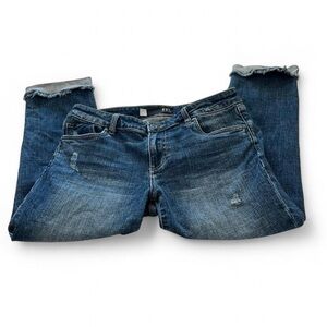 Kut from the Kloth Distressed Blue Boyfriend Jeans - Size 4